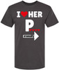 I Love Her Personality Funny Printed T-Shirt | 100% Cotton Crewneck Graphic Sarcastic Relationship Unisex Tee