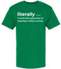 Literally, A Word With Apparently No Meaning In Today’s Society Printed T-Shirt Funny Grammar 100% Cotton Tee