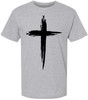 Christian Cross Printed T Shirt Faith Religious Jesus Shirt 100% Cotton Crewneck Tee