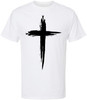Christian Cross Printed T Shirt Faith Religious Jesus Shirt 100% Cotton Crewneck Tee