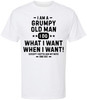 Grumpy Old Man Printed T-Shirt | Funny Quote Tee “I Do What I Want…Except I Gotta Ask My Wife” for Men