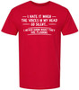 I Hate It When The Voices In My Head Go Silent Printed T-Shirt Funny Sarcastic Dark Humor Cotton Crewneck Tee
