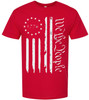 We the People 1776 USA Distressed Flag T-Shirt | US Independence Day July 4th Patriot Freedom Short Sleeve Shirt