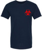 Biohazard Symbol Printed T-Shirt | Red Hazard Warning Graphic Street Cool Tee Shirt for Men & Women