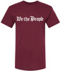 We The People Printed T-Shirt Patriotic USA Constitution Graphic Cotton Crewneck Tee