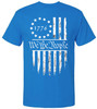We The People 1776 USA Flag T-Shirt - Long Center Print American Distressed US Flags Patriots Tee Shirt