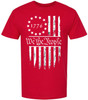 We The People 1776 USA Flag T-Shirt - Long Center Print American Distressed US Flags Patriots Tee Shirt