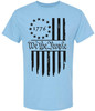 We The People 1776 USA Flag T-Shirt - Long Center Print American Distressed US Flags Patriots Tee Shirt