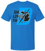 She Loves The D Printed T-Shirt | Detroit Lion Football City Fan Short Sleeve Game Day Tee Shirt