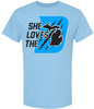 She Loves The D Printed T-Shirt | Detroit Lion Football City Fan Short Sleeve Game Day Tee Shirt