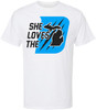She Loves The D Printed T-Shirt | Detroit Lion Football City Fan Short Sleeve Game Day Tee Shirt