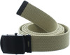 ARMYU Military Web Belt Reversible Cotton Canvas Army Camo & Solid Belts with Black Buckle 54"
