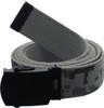 ARMYU Military Web Belt Reversible Cotton Canvas Army Camo & Solid Belts with Black Buckle 54"