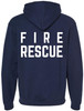 Fire Dept. Fire Rescue Full Zip Hoodie Firefighter Warm Double Side Hooded Zipper Sweatshirt for Men & Women