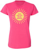 You Are My Sunshine Printed T-Shirt Sun Graphic Love Quote Women’s 100% Cotton Crewneck Tee