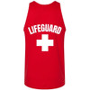 Lifeguard White Cross Printed Unisex Tank Top - Water Safety Rescue Watch Tank Tee