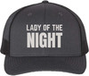 Lady Of The Night Embroidered Trucker Hat Streetwear Baseball Cap for Nightlife Parties