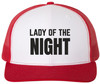 Lady Of The Night Embroidered Trucker Hat Streetwear Baseball Cap for Nightlife Parties