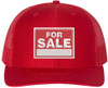FOR SALE Sign Embroidered Trucker Hat | Adjustable Structured Mesh Back Baseball Cap
