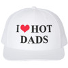 I Heart Hot Dads Embroidered Trucker Hat Funny Gag Love Fathers Day Gift Funny Mesh & Snap Back Cap