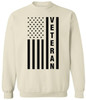 USA Flag Veteran Printed Crewneck Sweatshirt | American US Army Vet Patriotic Warm Sweat Shirt Top