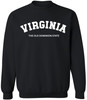 Virginia The Old Dominion State Printed Sweatshirt State Pride Souvenir Crewneck