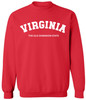 Virginia The Old Dominion State Printed Sweatshirt State Pride Souvenir Crewneck