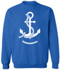 Nautical Anchor Graphic Printed Sweatshirt Maritime Sailor Design Cotton Polyester Pullover Crewneck