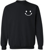 Smile Face Graphic Printed Sweatshirt Happy Face Minimalist Streetwear Cotton Polyester Pullover Sweatshirt