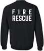Fire Dept. Fire Rescue Crewneck Sweatshirt | Firefighter Warm Double Side Printed Sweat Shirt