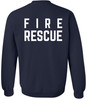 Fire Dept. Fire Rescue Crewneck Sweatshirt | Firefighter Warm Double Side Printed Sweat Shirt