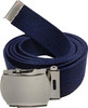 ARMYU Army Web Belt 100% Cotton Canvas Military Color Webbed Belts with Slider Buckle 54" Long