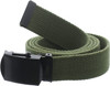 ARMYU Army Web Belt 100% Cotton Canvas Military Color Webbed Belts with Slider Buckle 54" Long