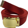 ARMYU Army Web Belt 100% Cotton Canvas Military Color Webbed Belts with Slider Buckle 54" Long