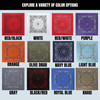 Trainmen Paisley 27" Jumbo Military Bandana Head Scarf Do-rag 100% Cotton Bandanna Face Cover 6-Pack