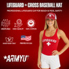 Red/White + Lifeguard Trucker Hat | Mesh Back Snapback Adjustable Structured Professional Safety Lifeguard Cap Men Women