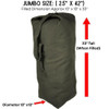 Top Load Heavyweight Cotton Canvas Tactical Military Duffle Bag Carryall Shoulder Storage Bulk Travel Bag
