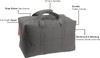 Tactical Parachute Cargo Bag Heavy Duty Canvas Carry Duffle Simple Solid Spacious Gear Bag