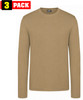 Army Universe Lightweight Breathable Long Sleeve T-Shirt 3 Pack, 100% Polyester Moisture Wicking Athletic Tee Shirt