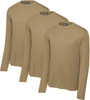 Army Universe Lightweight Breathable Long Sleeve T-Shirt 3 Pack, 100% Polyester Moisture Wicking Athletic Tee Shirt