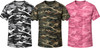 Men's 3 Pack Camo T-Shirts, Short Sleeve Crew Neck 3 Color Camo Tee Shirts
