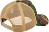 Distressed Meshback Baseball Cap - Low Profile Snapback Hat, Camo/Khaki