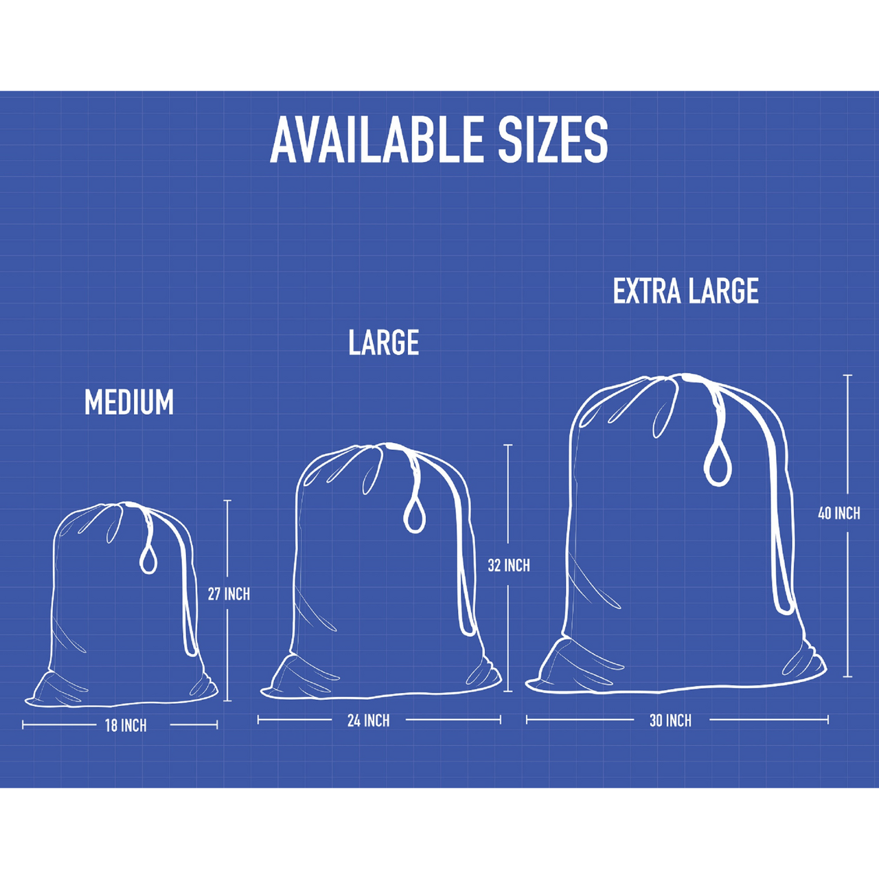 Laundry Bags (Heavy Duty Large Jumbo Nylon 30 x 40)