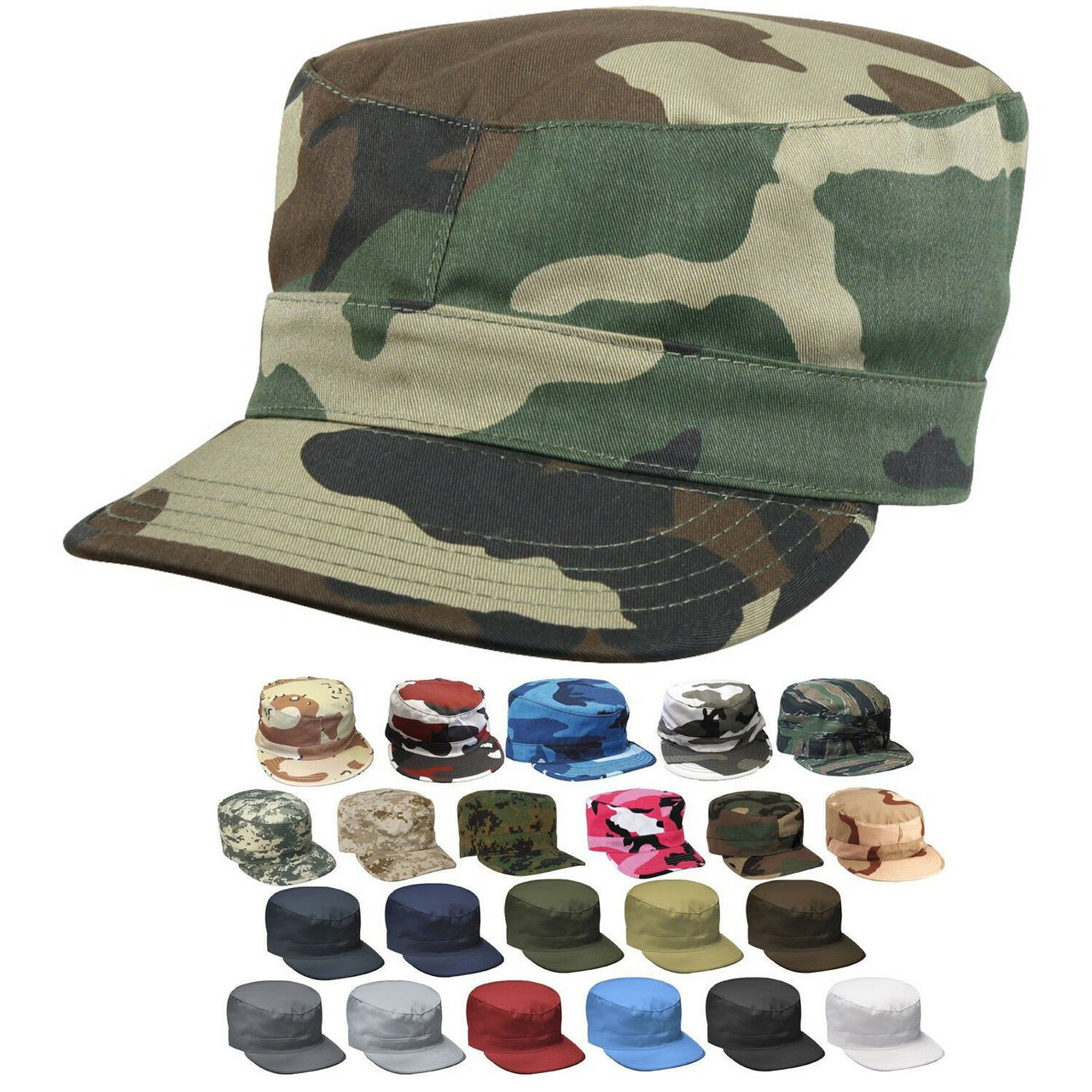 Uni Digital Camo Patrol Military Army Camouflage Cadet Flat Adjust BDU ...