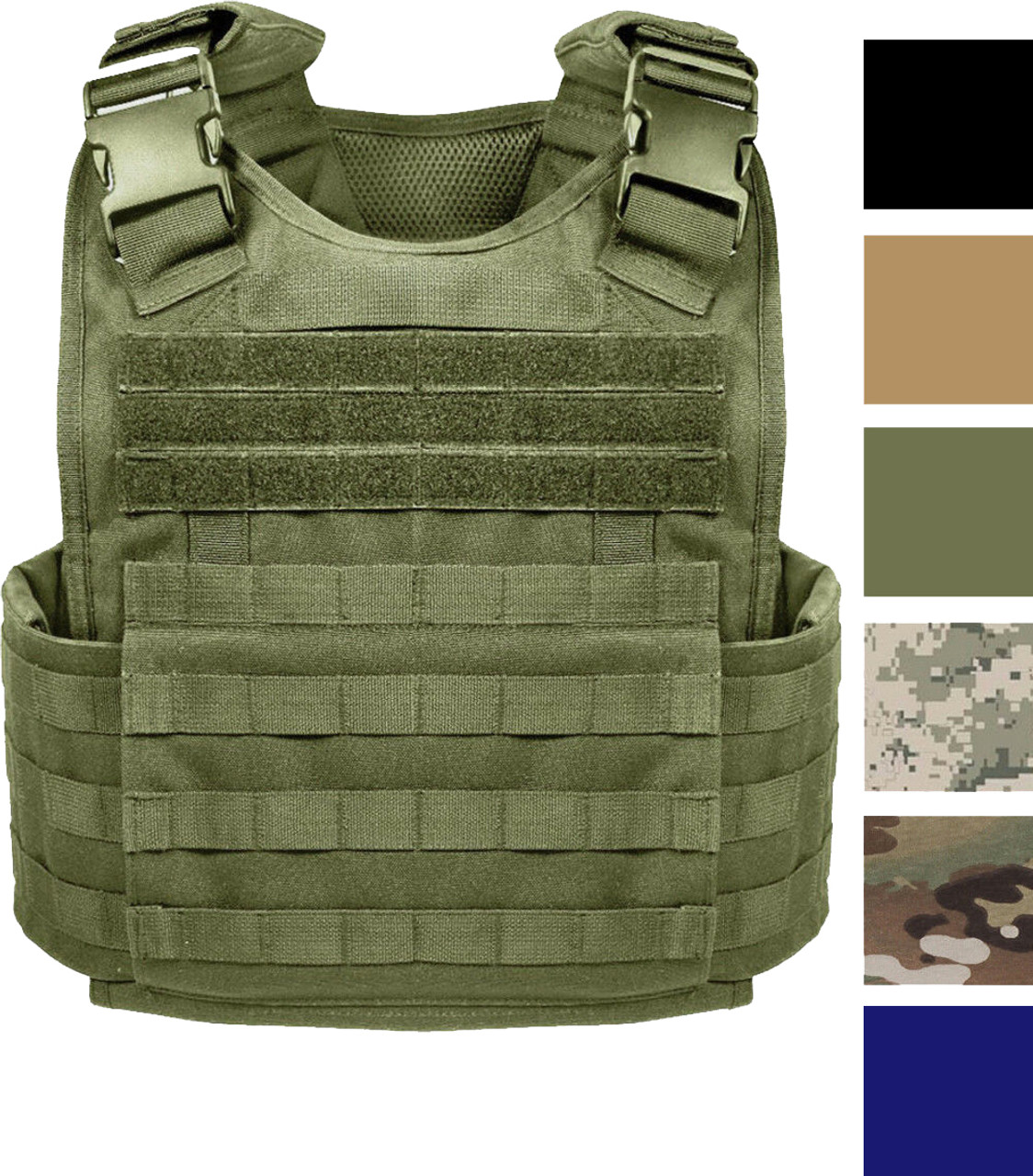 Army green tactical vest plate carrier