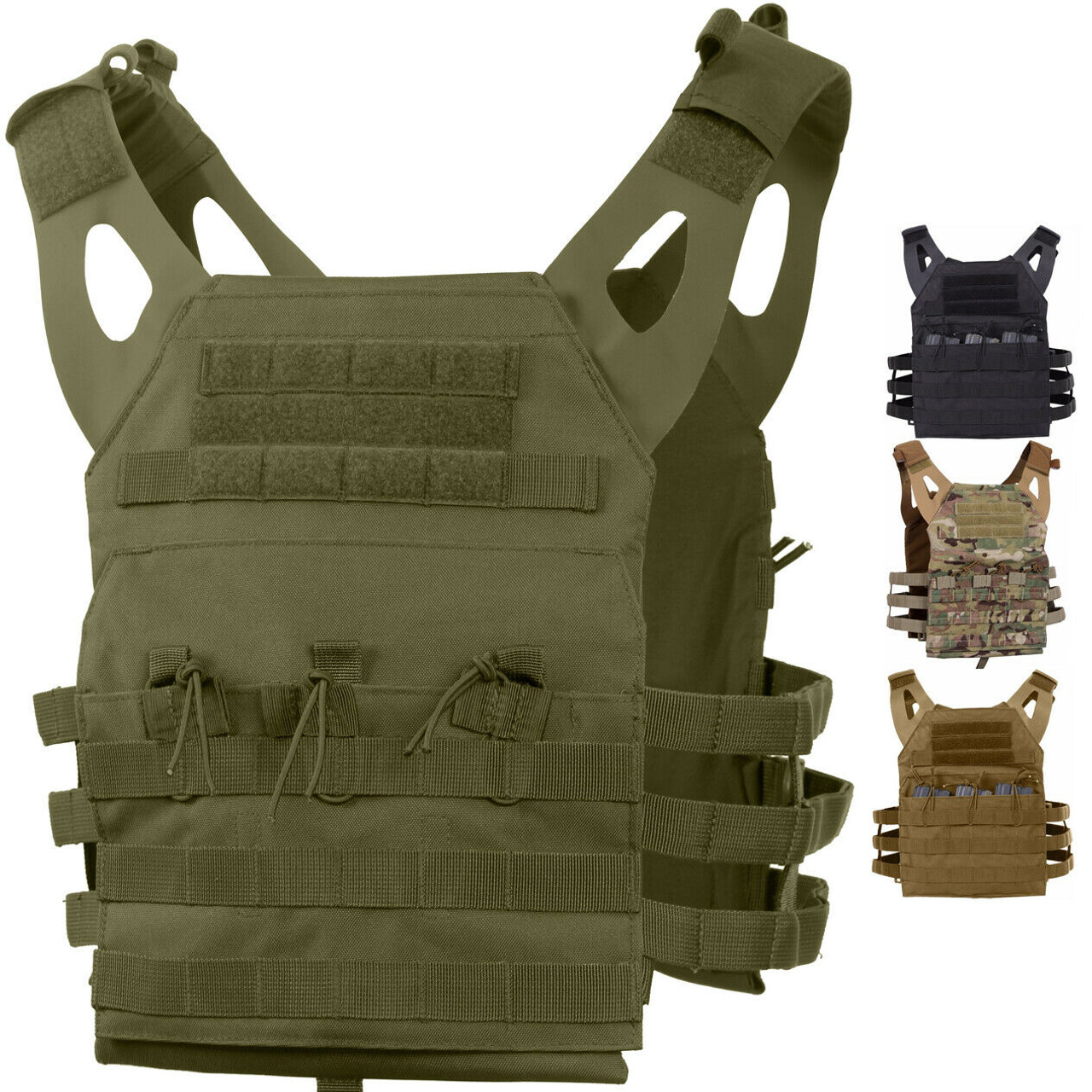 Tactical Plate Carrier Vest Assault Military Combat MOLLE Modular  Adjustable