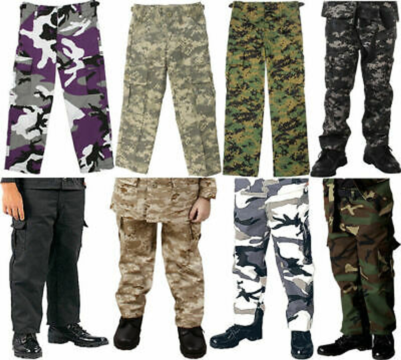 Khaki Camo Cargo Utility Trousers | New Look