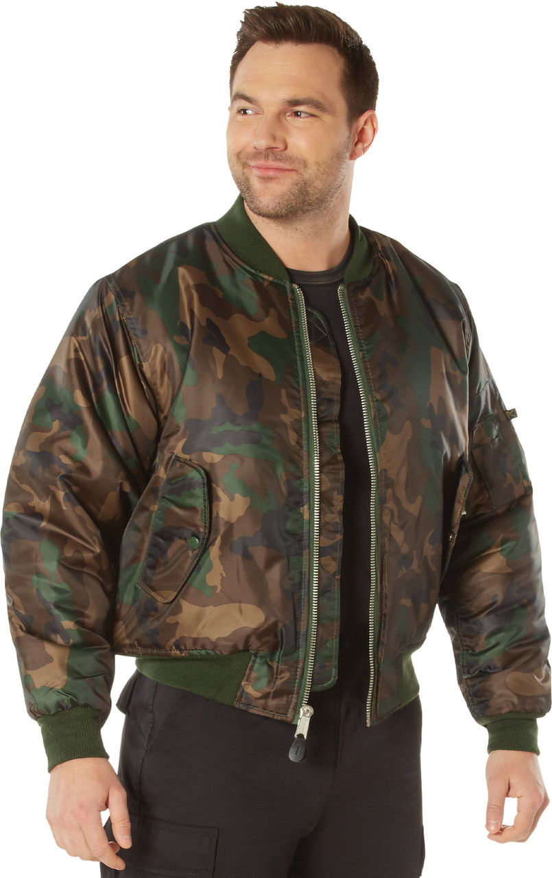 MA-1 Flight Jacket Military Bomber Coat Reversible Orange MA1 Army