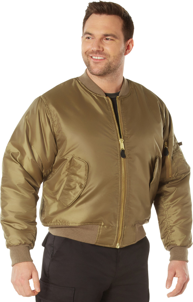 MA-1 Flight Jacket Military Bomber Coat Reversible Orange MA1 Army
