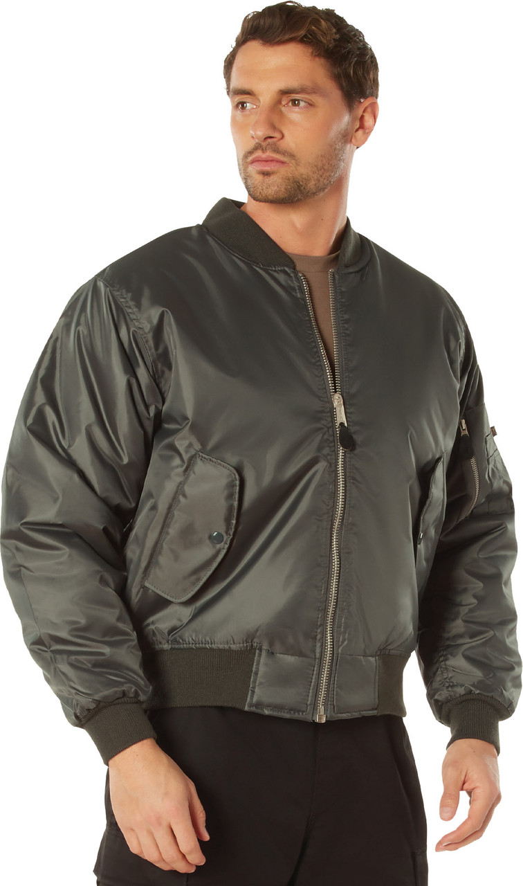 MA-1 Flight Jacket Military Bomber Coat Reversible Orange MA1 Army